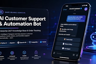 develop a custom python telegram bot with ai and database
