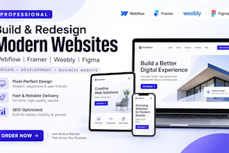 build german webflow, framer weebly website design figma design business website
