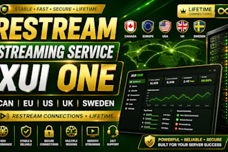 offer streaming services, can, eu, US, UK, sweden restream connections lifetime