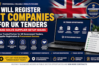 register IT companies for UK tenders and solve supplier setup issues