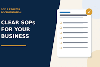clear sops and process documentations for your business