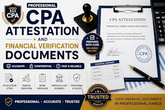 provide professional CPA attestation and financial verification documents