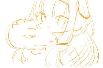 create a clean vtuber sketch and line art
