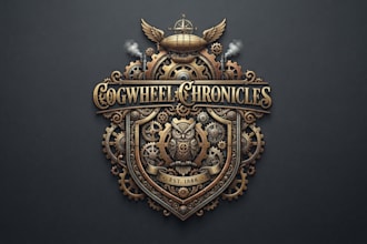 design a unique steampunk logo for your brand