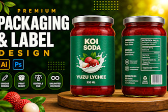 design modern product packaging and label design