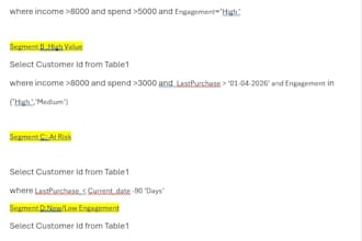 build customer segments and targeted audiences using sql