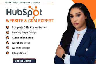 build hubspot website, CRM, landing page and cms