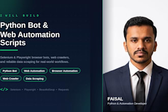 build python bot, web automation, browser automation, web crawler
