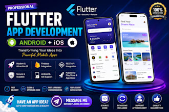develop a professional flutter andriod and IOS app