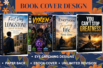 book and ebook kdp cover design, paperback design