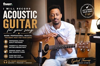 record professional acoustic guitar for your song