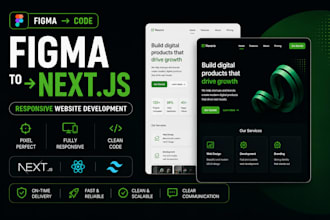 convert figma to a responsive nextjs website