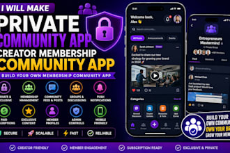 make private community app, creator membership community app