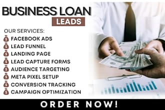 business loan leads mca lead generation funding sales landing page facebook ads