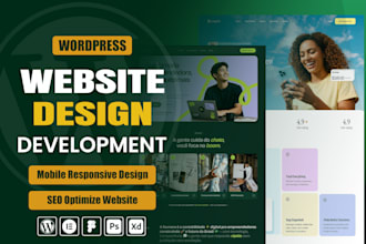 design redesign wordpress website, landing page