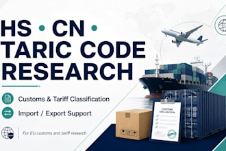 research hs cn and taric codes for your products