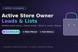 find active shopify store leads and ecommerce owner list