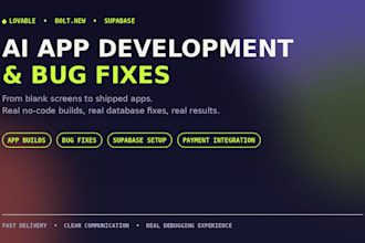 build or fix your app using lovable, bolt ai, and supabase