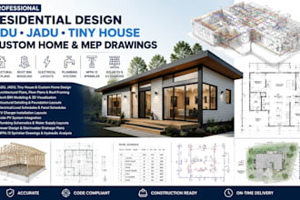 design adu jadu tiny house custom home plans revit bim mep drawing autocad