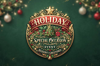 design a festive holiday special occasion logo