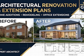 ce architectural home renovation plan house extension, office addition plan