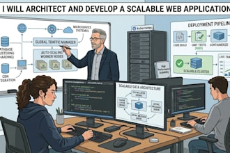 architect and develop a scalable web application