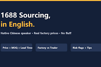 research verified 1688 and china suppliers for your product