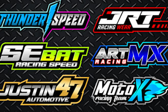 design modern car logo for automotive, racing team, garage, workshop, detailing