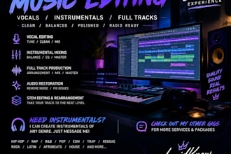 edit your instrumental or vocals
