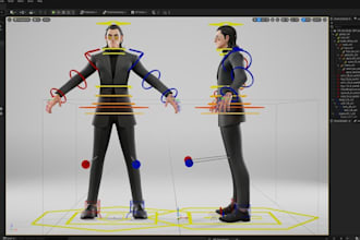 create, fix ue5 daz cc5 character rig retarget bone hierarchy skin weight fbx