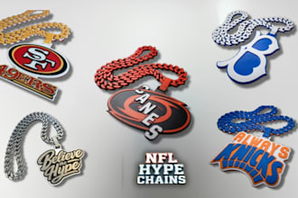 design 3d key chain hype chain pendants sports turnover chains jewelry stl files