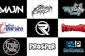 create edgy streetwear logo for clothing, music, or skate brands