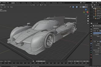 create 3d car modeling 3d vehicle design car render racing car for 3d printing
