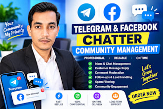 manage your telegram and facebook community, chats and messages