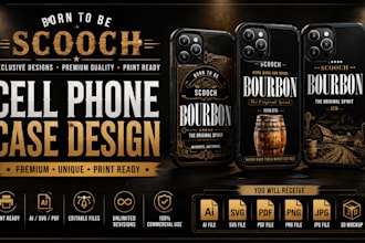 design premium custom phone case designs with print ready ai and svg file