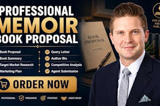 create a professional memoir book proposal for literary agents and publishers