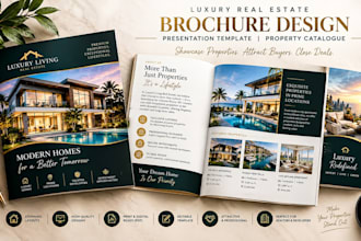 design luxury real estate brochure, presentation template property catalogue