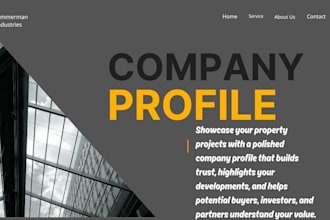 design company profile for residential property developers and projects