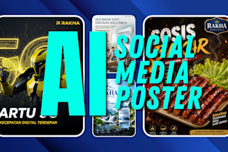 design high converting ai social media posters and ads design