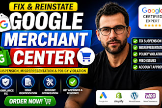 fix google merchant center suspension and misrepresentation