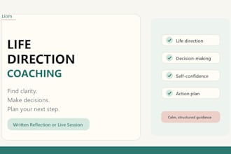 help you find life direction and make a clear next step plan