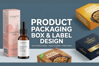 product packaging box packaging design and label box design artwork