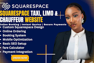 build squarespace booking website for chauffeur limousine taxi rental services