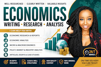 write economics research, reports, analysis and economic content