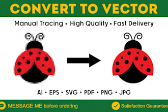 manually vector tracing logo, image, raster to vector