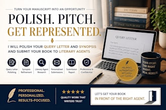 write your query letter, synopsis and submit to literary agents
