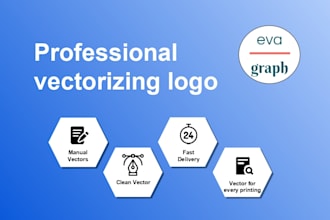 vectorize manually your logo