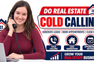 real estate VA cold calling telemarketing french appointment setting fans clock