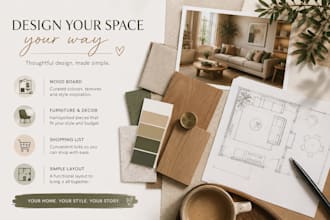 create an interior design concept and space plan