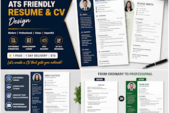 design a professional ats friendly resume and CV